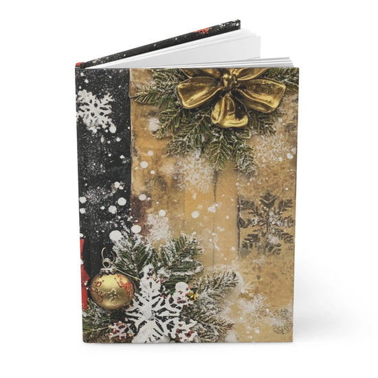 Festive Cat Hardcover Journal, Cute Christmas Notebook, Holiday Gift, Planner for Cat Lovers, Winter Journal, Seasonal Diary The Aurora Touch