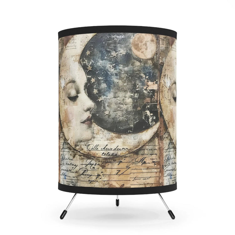 Artistic Tripod Lamp with High-Res Printed Shade, Mood Lighting for Home Decor, Bohemian Style, Celestial Gift Idea, Bedroom Lamp, Reading The Aurora Touch
