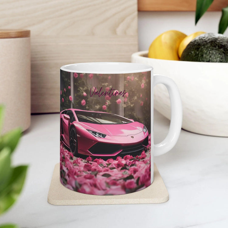 Pink Lamborghini Personalized Ceramic Mug 11oz, Holiday Gift Idea for Her, Sassy Gift, Business Women Gift, Gift for Boss, Gift for Her The Aurora Touch