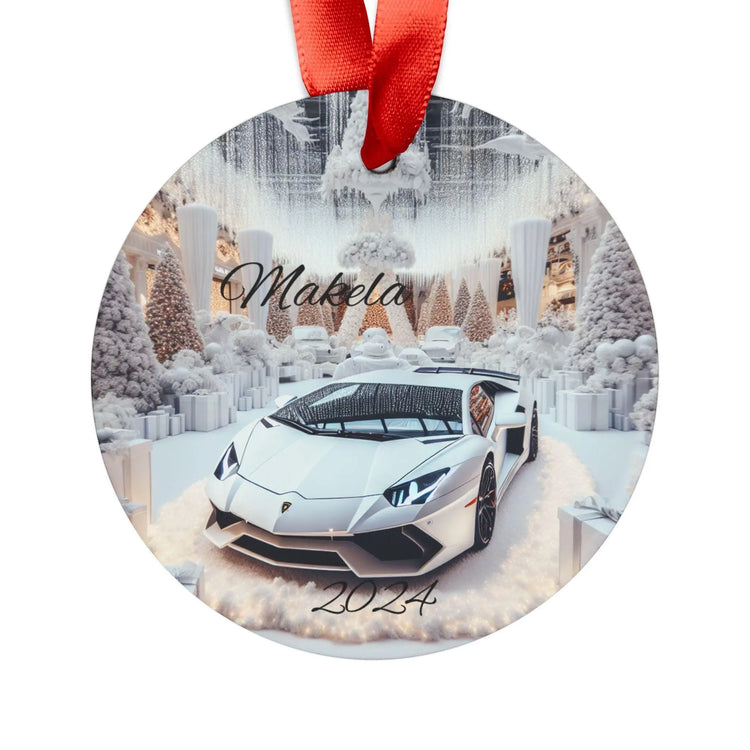 Luxury Car Acrylic Ornament, Personalized Holiday Décor, Christmas Tree Decoration, Unique Gift for Car Enthusiasts, Lamborghini The Aurora Touch