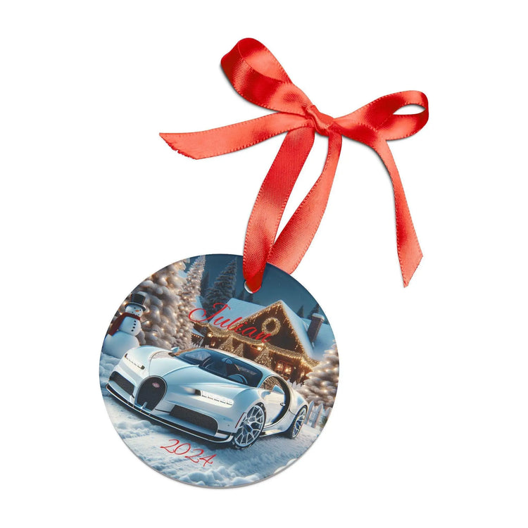 Personalized Bugatti Christmas Ornament, Custom Holiday Decor, Keepsake Gift for Car Lovers, Unique Tree Decoration, 2024 Memory The Aurora Touch