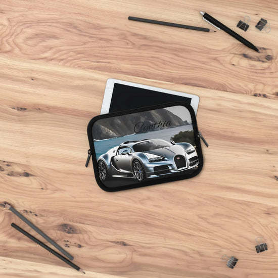 Custom Bugatti Laptop Sleeve, Personalized Tech Case, Car Lovers Gift, Travel Accessory, Unique Design