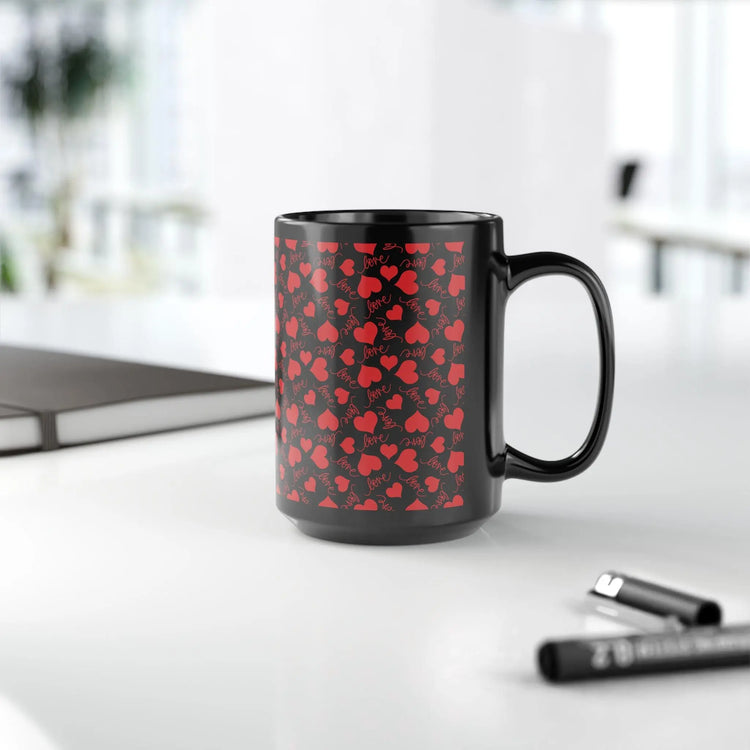 Red Hearts Love Mug - Perfect for Valentine&