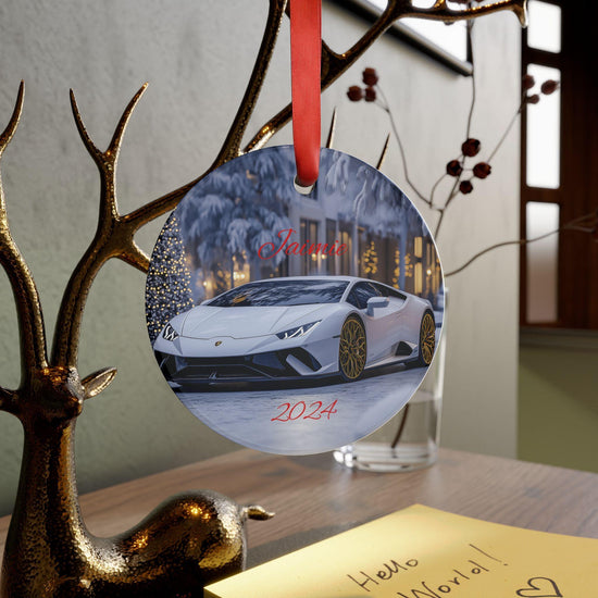 Personalized Car Lover Acrylic Ornament with Ribbon, Holiday Decor, Custom Name Gift, Unique Car Decoration, Christmas Keepsake, 2024 Decor