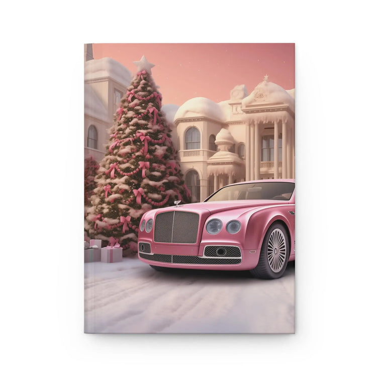 Fancy Xmas Hardcover Journal Matte - Student Notebook, Daily Dairy, Appointment Book, Pink Bentley, Xmas Gift The Aurora Touch