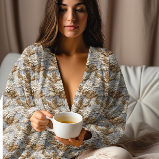 Cozy Velveteen Plush Blanket - Soft Floral Pattern Throw for Home Decor, Gift for Weddings, Birthday, Housewarming, Snuggling