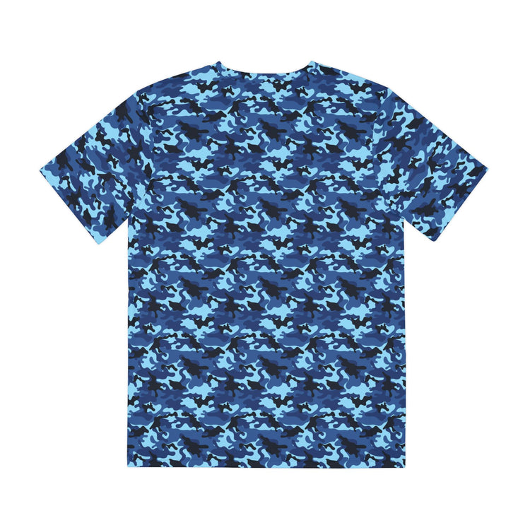 Blue Camo Tee - Casual Streetwear, Cool Graphic T-Shirt for Men, Summer Essential, Perfect Gift for Outdoor Lovers, Everyday Wear