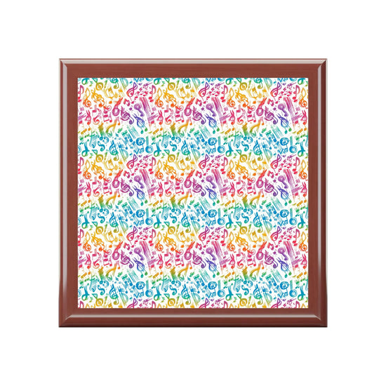 Colorful Music Note Jewelry Box, Decorative Storage for Musicians, Gift for Music Lovers, Unique Keepsake Organizer