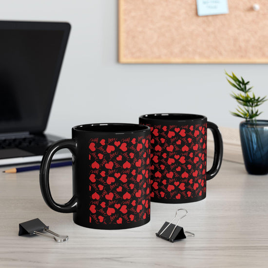 Red Hearts Love Mug - Perfect for Valentine&