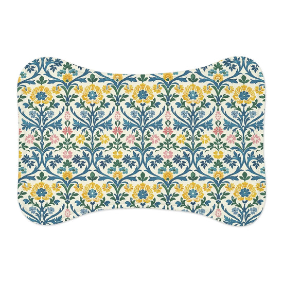 Floral Pet Feeding Mats - Cute Dog Mat, Cat Feeding Tray, Waterproof Dish Mat, Gift for Pet Lovers, Home Decor