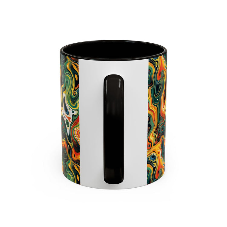 Boho Abstract Coffee Mug - Colorful 11oz Drinkware, Unique Gift for Art Lovers, Home Decor, Fun Coffee Cup
