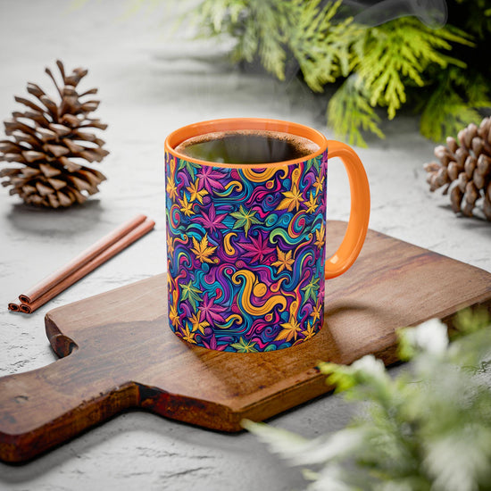 Psychedelic Colorful Mug, Unique Art Coffee Cup, Gift for Tea Lovers, Vibrant Artwork, Cool Home Decor