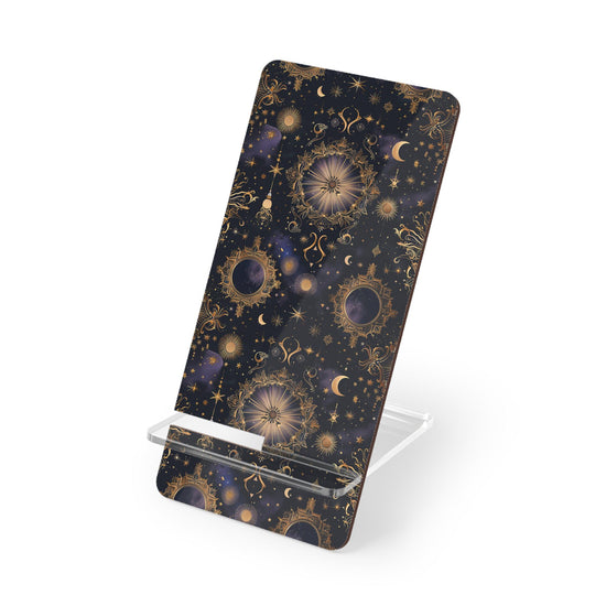 Astrological Phone Stand, Celestial Smartphone Holder, Zodiac Desk Decor, Horoscope Display Stand, Gift for Astronomy Lovers