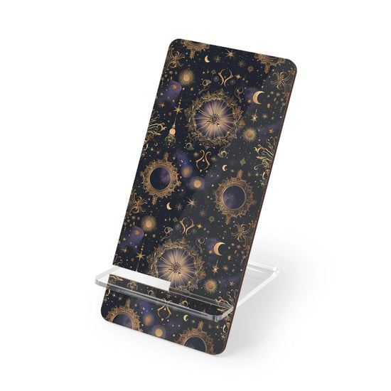 Astrological Phone Stand, Celestial Smartphone Holder, Zodiac Desk Decor, Horoscope Display Stand, Gift for Astronomy Lovers