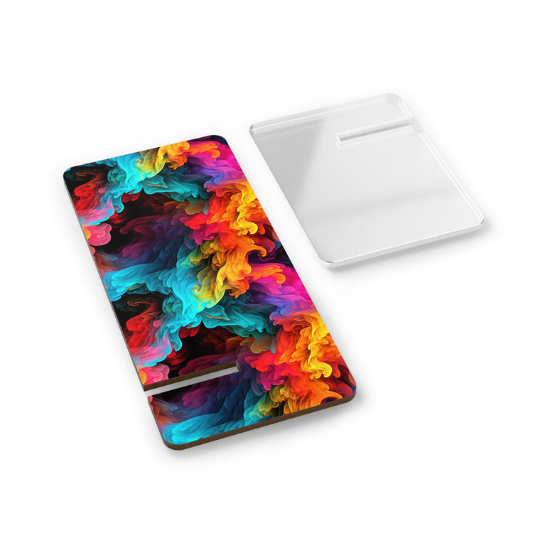 Vibrant Mobile Display Stand for Smartphones, Colorful Phone Holder, Desk Accessory, Gift for Tech Lovers, Home Office Decor, Unique Phone