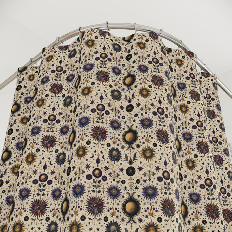 Boho Floral Shower Curtain | Vibrant Bath Decor, Eco-Friendly Bathroom, Unique Gift for Home, Festival Vibes, Colorful Patterns