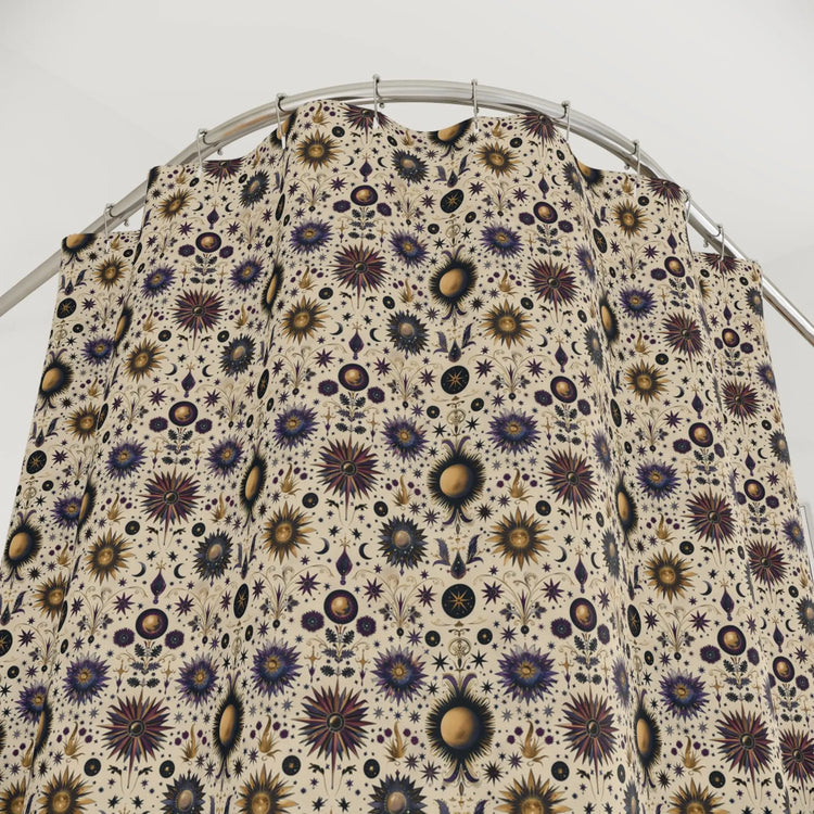 Boho Floral Shower Curtain | Vibrant Bath Decor, Eco-Friendly Bathroom, Unique Gift for Home, Festival Vibes, Colorful Patterns