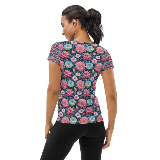 Women’s 3D Spring Floral All-Over Print Shirt - Beautiful Vibrant Floral Pattern, Trendy Casual Top, Perfect for Spring & Summer