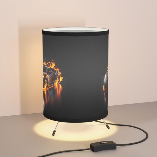 Racing-Themed Tripod Lamp with High-Res Printed Shade, Perfect for Car Lovers, Sports Room Decor, Gift for Him, Unique Lighting, Auto