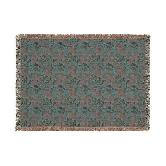 Floral Woven Blanket - Cozy Throw, Home Decor, Gift for Her, Wedding Present, Bohemian Style