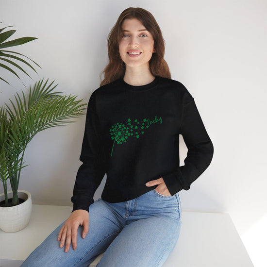Lucky Clover Sweatshirt - Cozy Unisex Crewneck for St. Patrick&