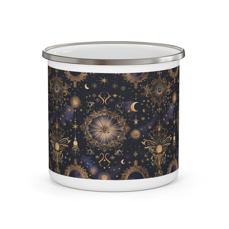 Celestial Enamel Camping Mug - Perfect for Stargazers, Outdoor Lovers, Camping, Coffee, Tea, Gifts