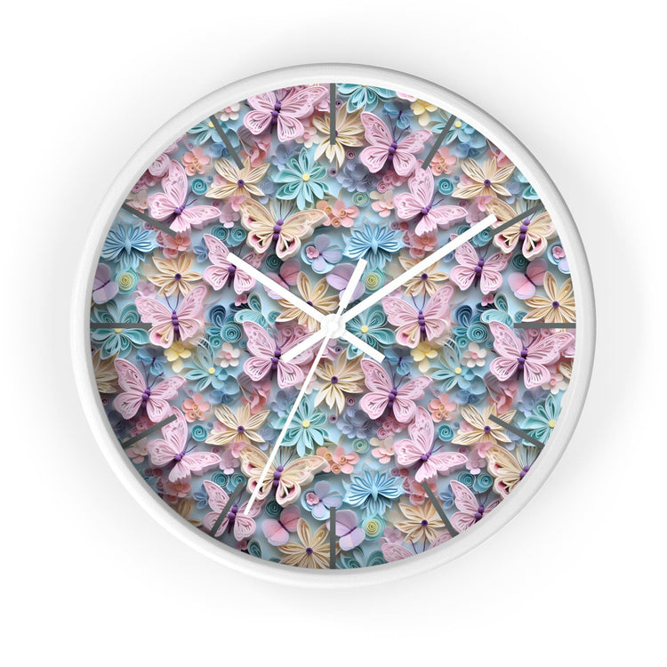 Butterfly Wall Clock, Designer Home Decor, 3D Butterfly Pattern Clock, Great Home Gift, Wall Art Decor, DIY Home Decor