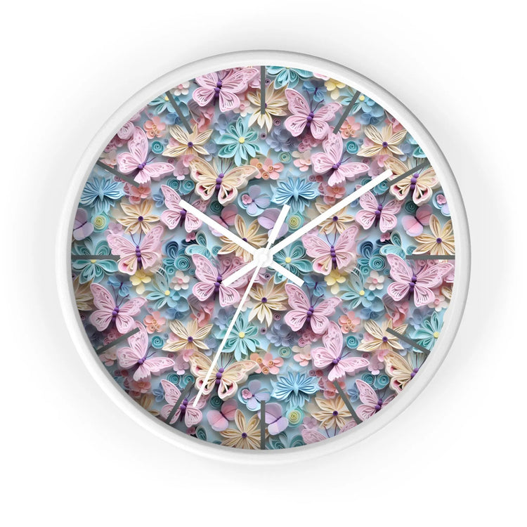 Butterfly Wall Clock, Designer Home Decor, 3D Butterfly Pattern Clock, Great Home Gift, Wall Art Decor, DIY Home Decor