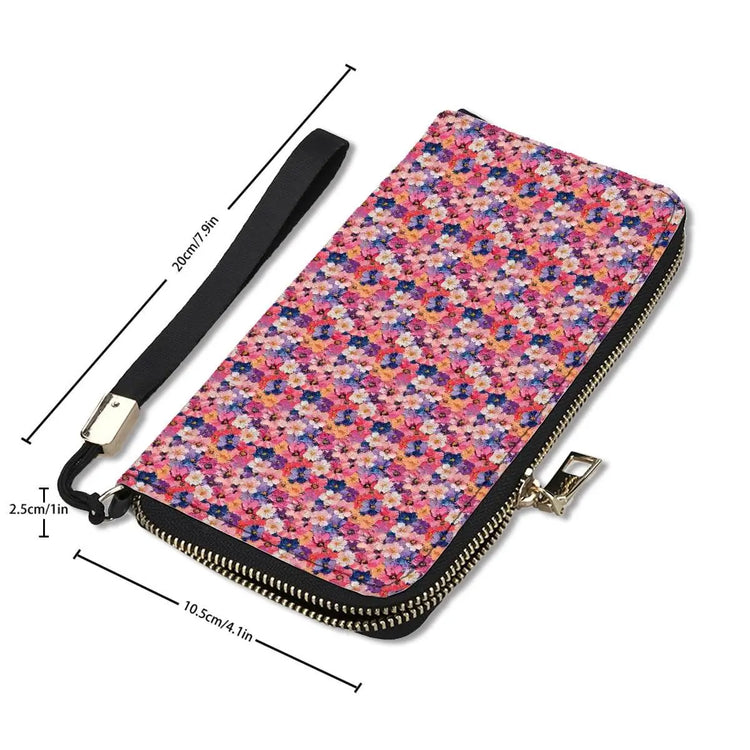 Oil Painting Sublimation Floral pattern Clutch Wallet for Women, Casual Daily Wear Designer Pocket Book, Gift for Her