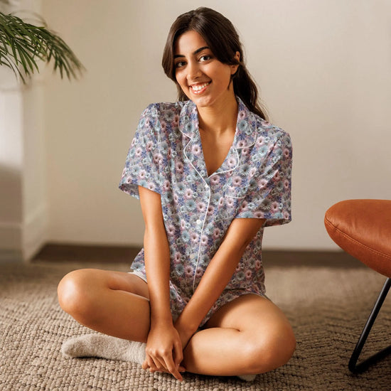 3D Floral Pajama Top Women&