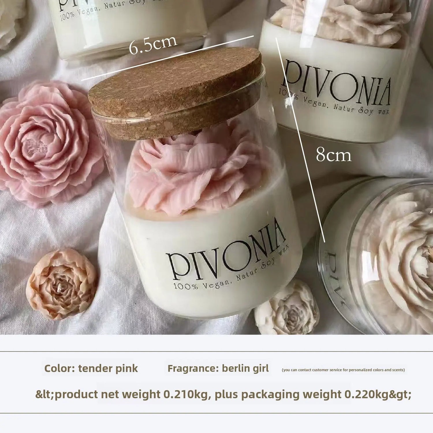 Unique Hand Made Soy Scented Decorative Candle Cup - The Aurora Touch