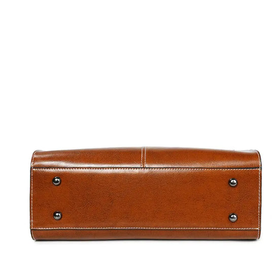 Versatile Leather Handbag- Modern, Business, Casual