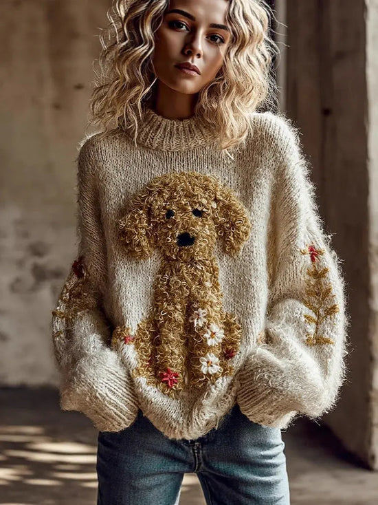 Animal Print Womens Pullover Sweater teemdrop