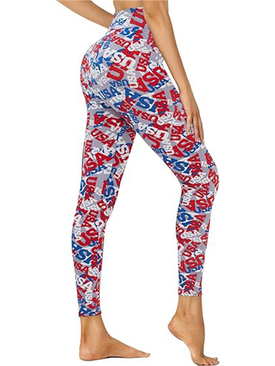 Leggings - Cropped High-rise Print USA Design