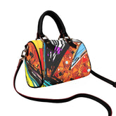 Classic Barrel-Shaped Vegan Leather Handbag- Retro Bold Pri