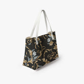 Stylish High Quality Vegan Leather All Over Floral Print Tote Bag