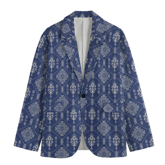 Royal Blue Damask Pattern All-Over Print Men&