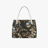 Stylish High Quality Vegan Leather All Over Floral Print Tote Bag