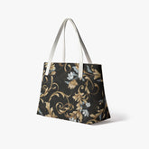 Stylish High Quality Vegan Leather All Over Floral Print Tote Bag