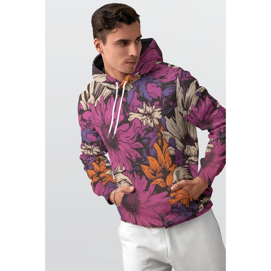 Purple Floral All-Over Print Men&