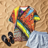 Vibrant Retro All-Over Print Men&