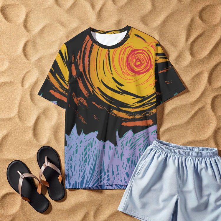 Bold Vibrant Artistic All-Over Print Men&