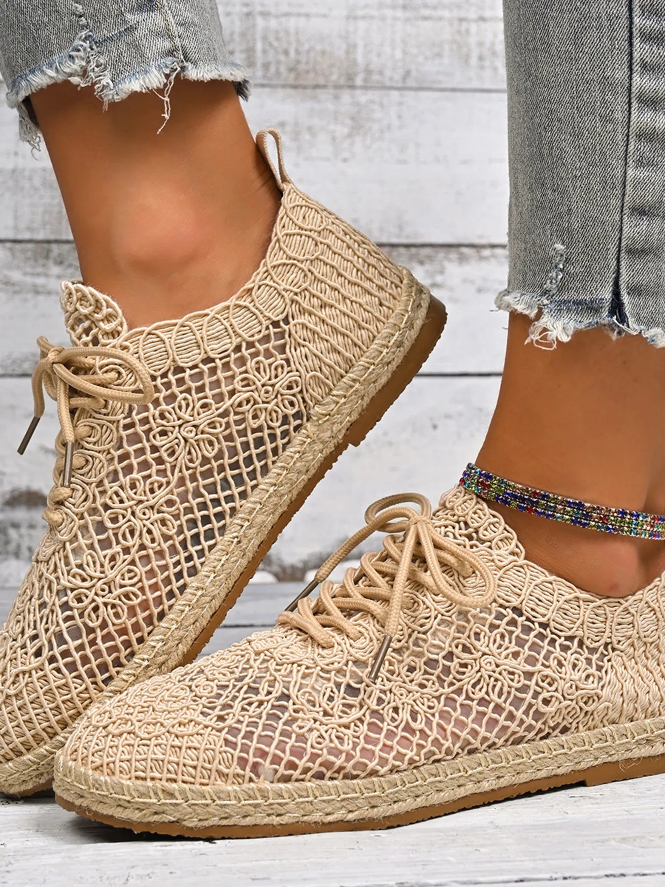 Breathable Woven Lace Up Vegan Leather Sneakers- Stylish, Casual Footw33c5bf233a7e44d8897f00297eae366f-Max-Origin