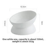 Slanted-mouthed high-legged pet food bowl - The Aurora Touch