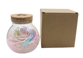 Rose Preserved Soap Flower LED Wishing Bottle - The Aurora Touch