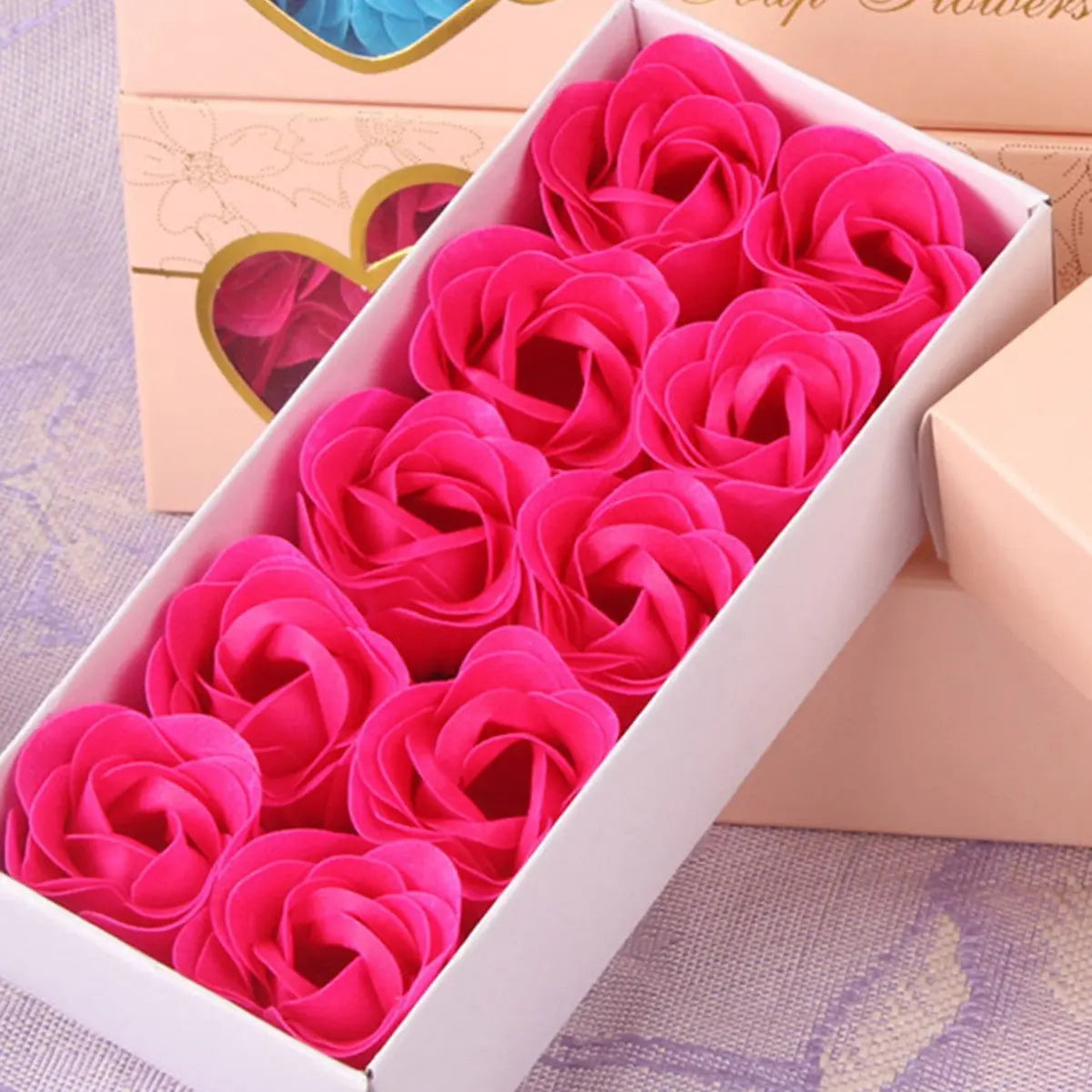 Double Heart Rose Soap Flower- Special Gift - The Aurora Touch