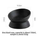 Slanted-mouthed high-legged pet food bowl - The Aurora Touch