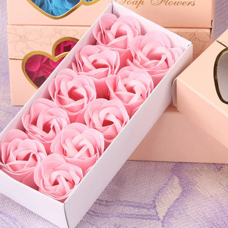 Double Heart Rose Soap Flower- Special Gift - The Aurora Touch