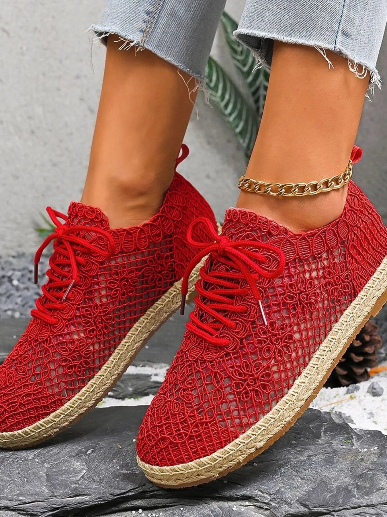 Breathable Woven Lace Up Vegan Leather Sneakers- Stylish, Casual Footw6e2cd99ee2054aadb89ecc07a14ba4af-Max-Origin