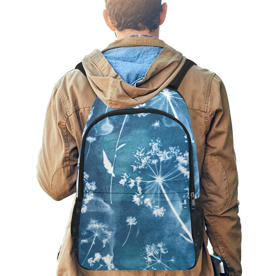 Hand Design Print Fabric Backpack
